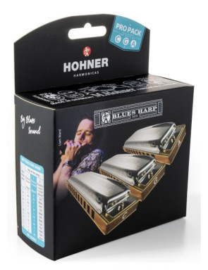 HOHNER BLUES HARP 3 PROPACK CGA MAJOR NEW