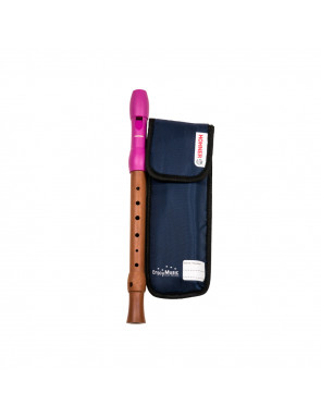 Flauta Hohner 9585-1 Mixta Boquilla Rosa Digitación Alemana 2 Piezas