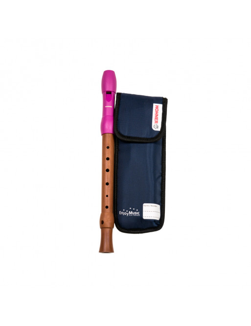 Flauta Hohner 9585-1 Mixta Boquilla Rosa Digitación Alemana 2 Piezas