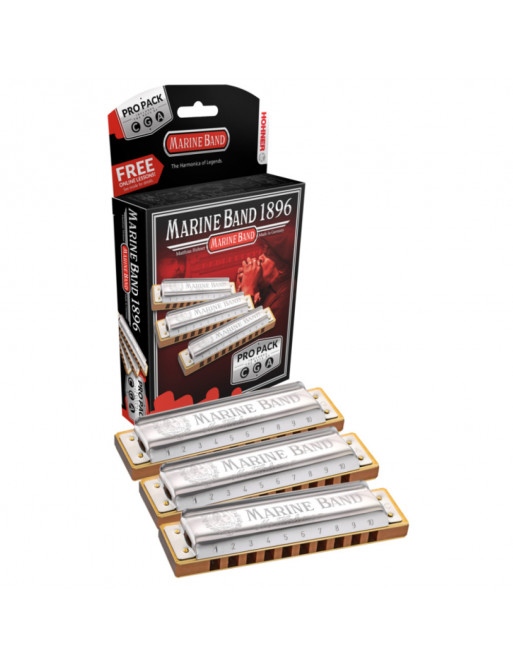 Propack 3 Armónicas Hohner Marineband A/C/G 1896xp