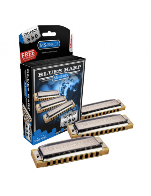 Propack 3 Armónicas Hohner Blues Harp A/C/G 5330xp