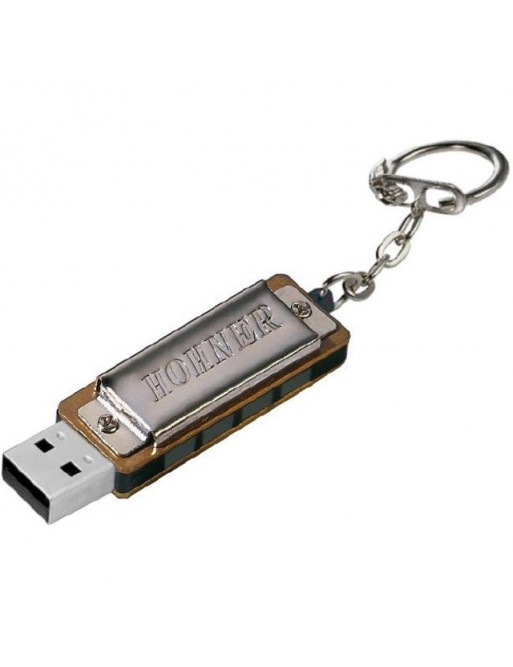 Armónica Hohner Mini Harp Con USB 8V VM-4455 Cromada