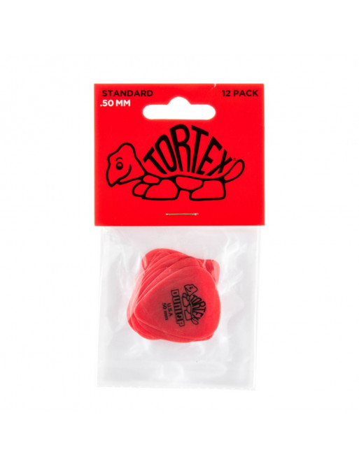 Bolsa 12 Púas Dunlop 418P-050 Tortex Standard 0.50mm Pickers