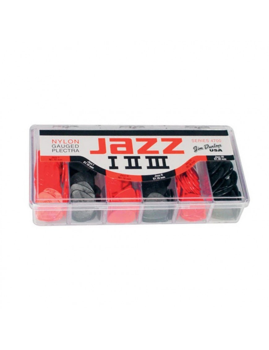 Caja 144 Púas Dunlop 4700 Nylon Jazz