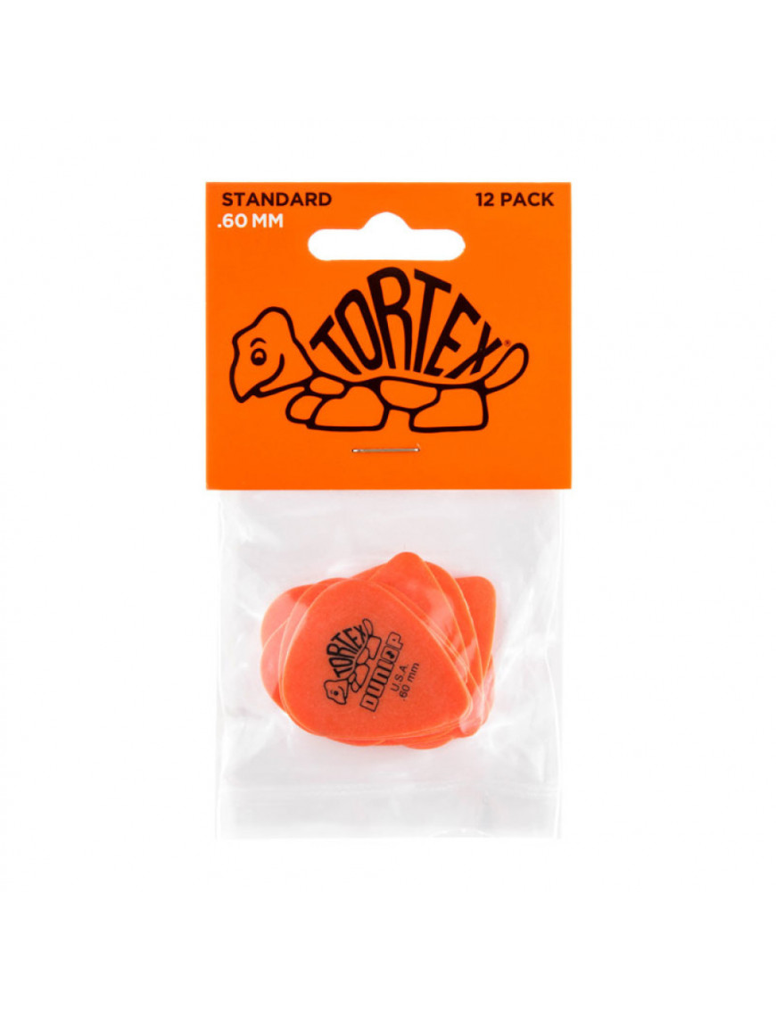 Bolsa 12 Púas Dunlop 418P-060 Tortex Standard 0.60mm Pickers