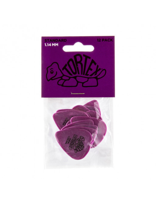 Bolsa 12 Púas Dunlop 418P-114 Tortex Standard 1.14mm Pickers