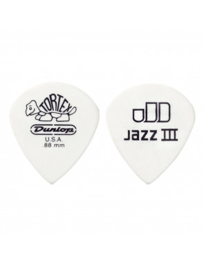 Bolsa 12 Púas Dunlop 478P-135 Tortex White Jazz III 1.35mm Pickers
