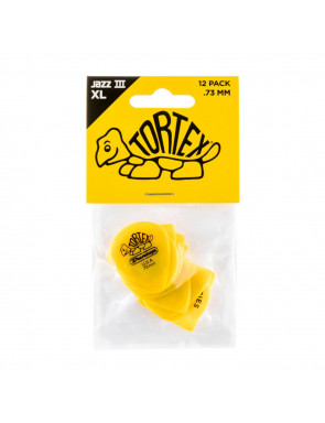 Bolsa 12 Púas Dunlop 498P-073 Tortex Jazz III Xl 0.73mm Pickers