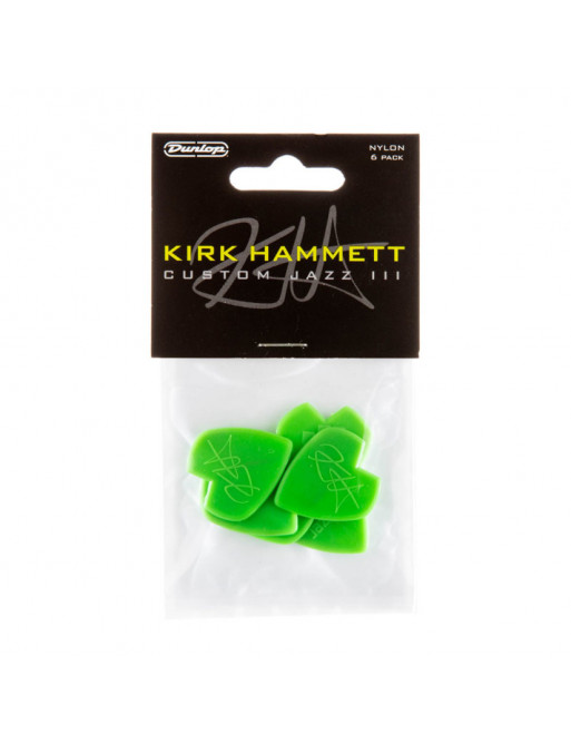Bolsa 6 Púas Dunlop 47PKH-3N Jazz III Kirk Hammett