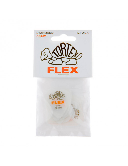 Bolsa 12 Púas Dunlop 428P-060 Tortex Flex Standard 0.60mm Pickers