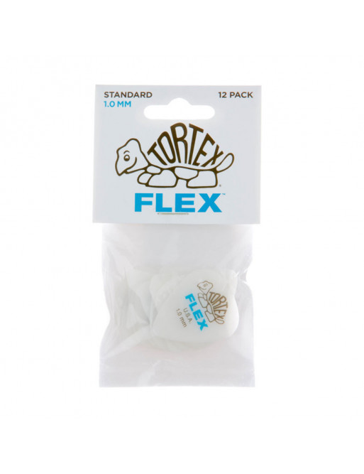 Bolsa 12 Púas Dunlop 428P-100 Tortex Flex Standard 1.00mm Pickers