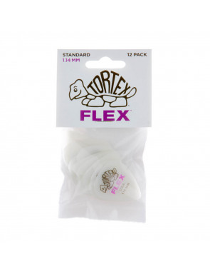 Bolsa 12 Púas Dunlop 428P-114 Tortex Flex Standard 1.14mm Pickers