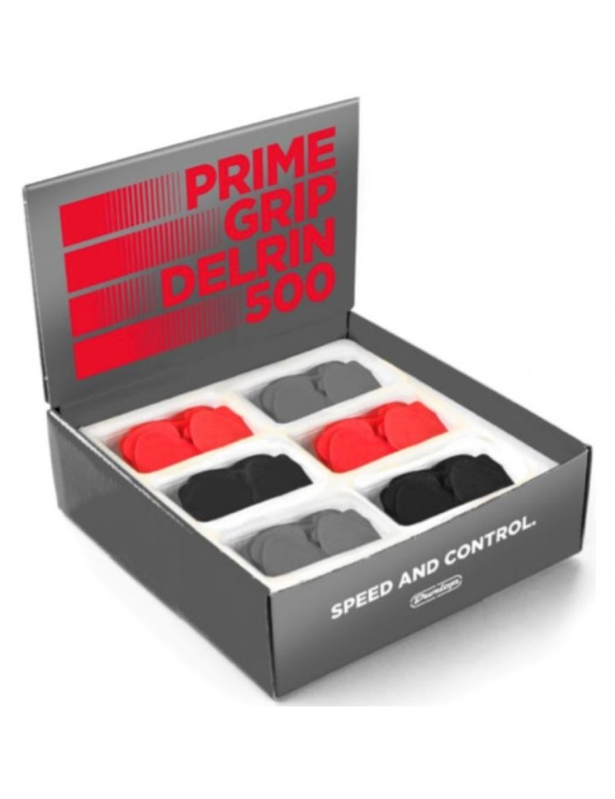 Caja 144 Púas Dunlop MD-1901 Prime Grip Delrin 500