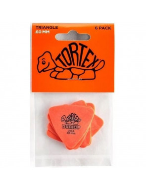 Bolsa 6 Púas Dunlop 431P-060 Tortex Triangle 0.60mm Pickers