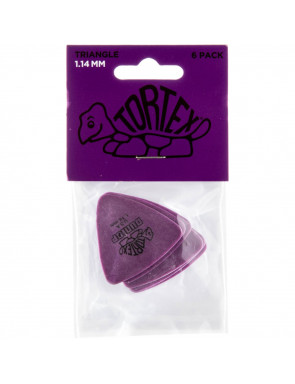 Bolsa 6 Púas Dunlop 431P-114 Tortex Triangle 1.14mm Pickers