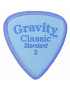 Púa Gravity Classic Standard 2.0mm Pulida Azul GCLS2P