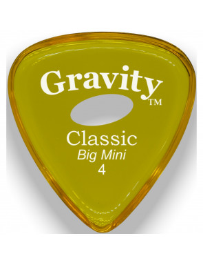 Púa Gravity Classic Big Mini 4.0mm Pulida Elipse Amarilla GCLB4PE
