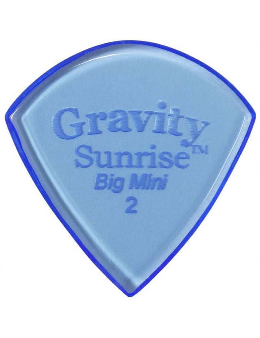 Púa Gravity Sunrise Big Mini 2.0mm Pulida Azul GSUB2P