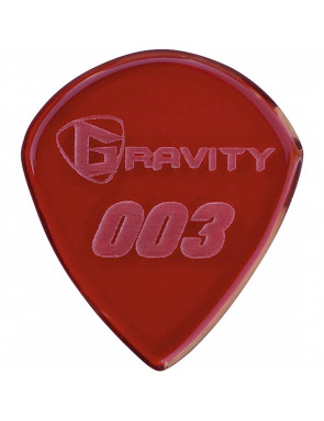 Púa Gravity 003 Jazz3 1.5mm Pulida Roja G003P