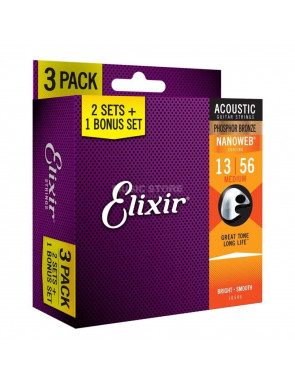 Pack Elixir 2+1 Juegos Acústica 16546 Ph Bronze 013/056