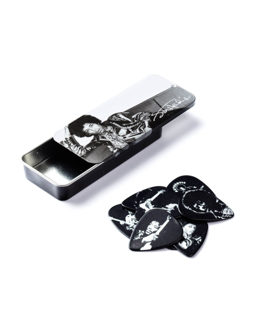 Lata 12 Púas Dunlop JHPT-05H Jimi Hendrix Silver Portrait 1