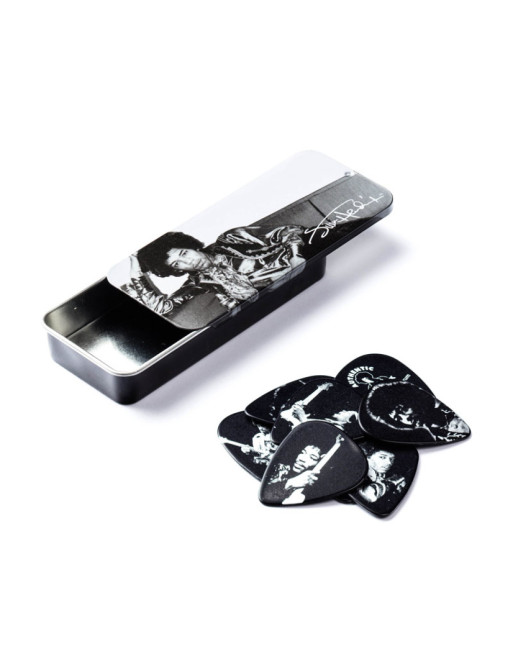 Lata 12 Púas Dunlop JHPT-05H Jimi Hendrix Silver Portrait 1