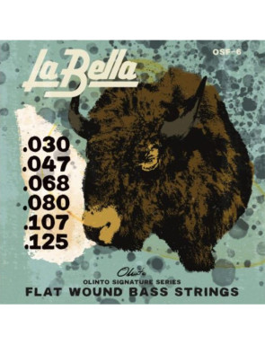 Juego Bajo 6 Cuerdas La Bella Olinto Signature Flats OSF-6 030-125